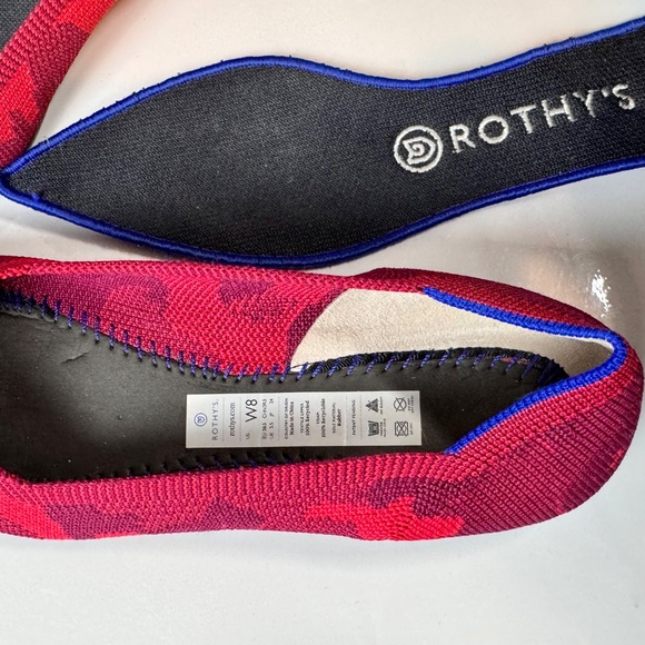 Rothy's The Point Red Camo Flats Size 8 (Fits 7.5 IMO) - Picture 4 of 8